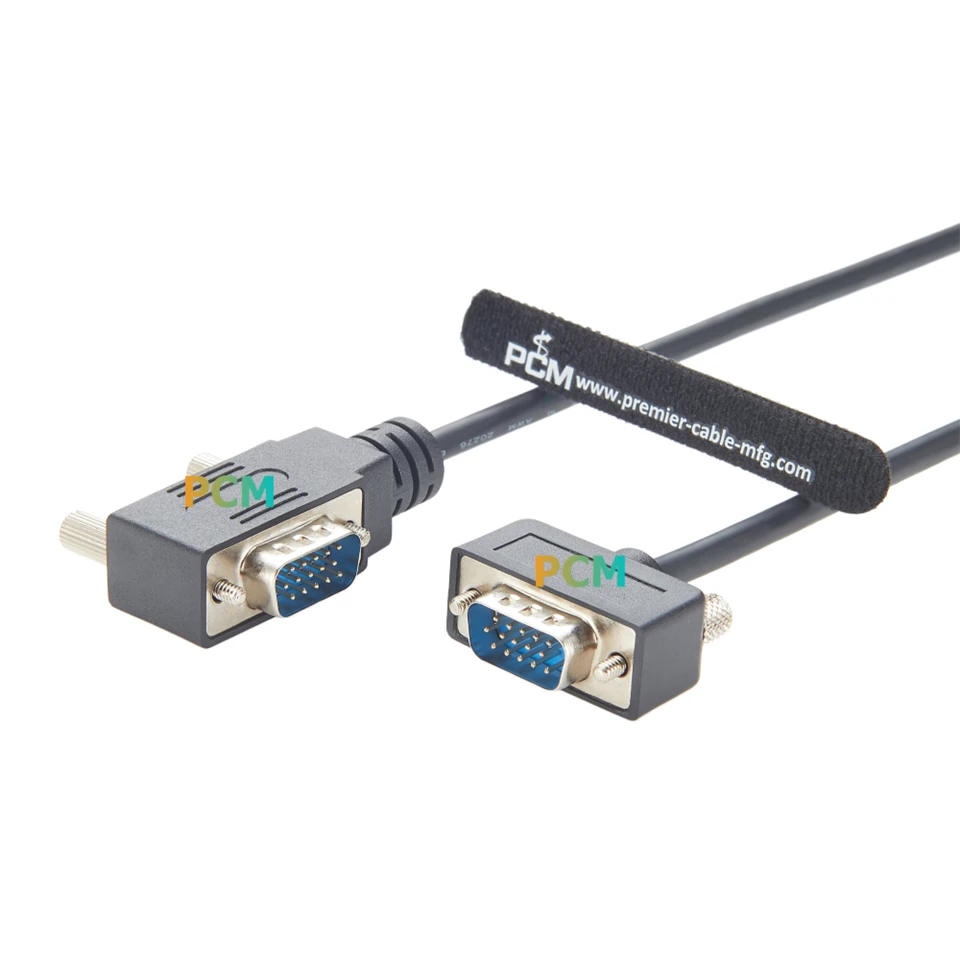 Right Angled Low Profile HD15 VGA Cable factory