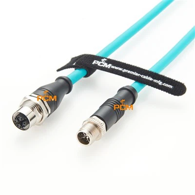 M12 CODE X CODE MALE a femení CABLE CAT6A