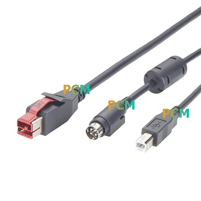 Cable d'alimentació USB a USB-B Hosiden de 4 pins i 24 V