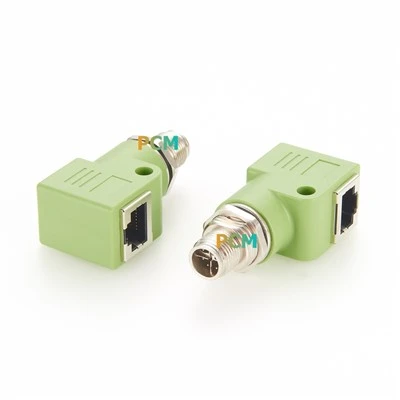 Angle recte M12 X amb adaptador RJ45