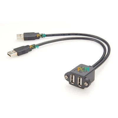 Cable d'extensió USB apilable-Un port dual