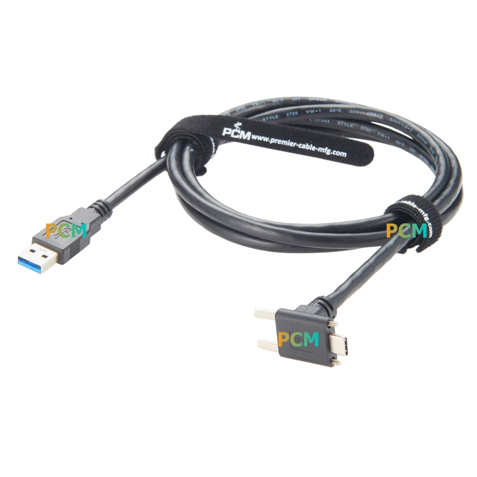 USB 3.0 To Up Angled USB 3.1 Locking Cable factory
